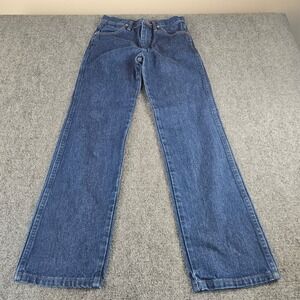 Wrangler Cowboy Cut Slim Fit Jeans Dark Wash 936PWD 28x30 Mens Blue Denim